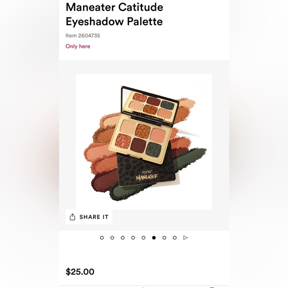 NIB Bundle! (Maneater Catitude Eyeshadow Palette + mascara by tarte) - Picture 3 of 16